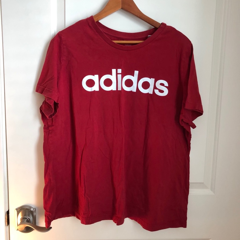 Adidas red tshirt